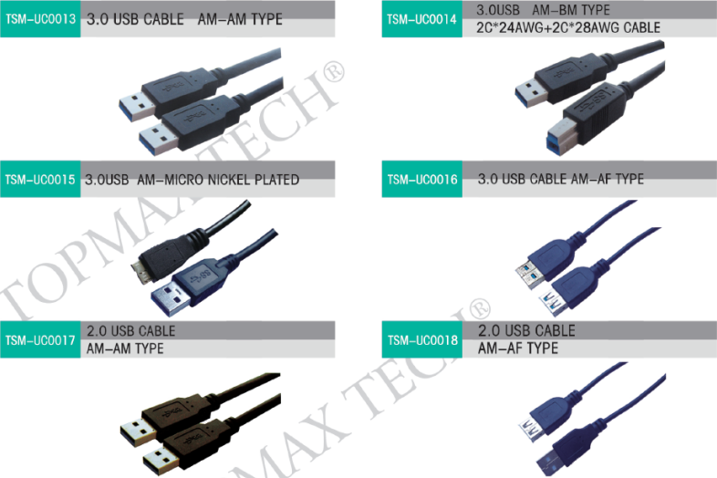 USB 3.0 Cable, USB 3.0 A Male to B Male Cable, Micro USB 3.0 Cable